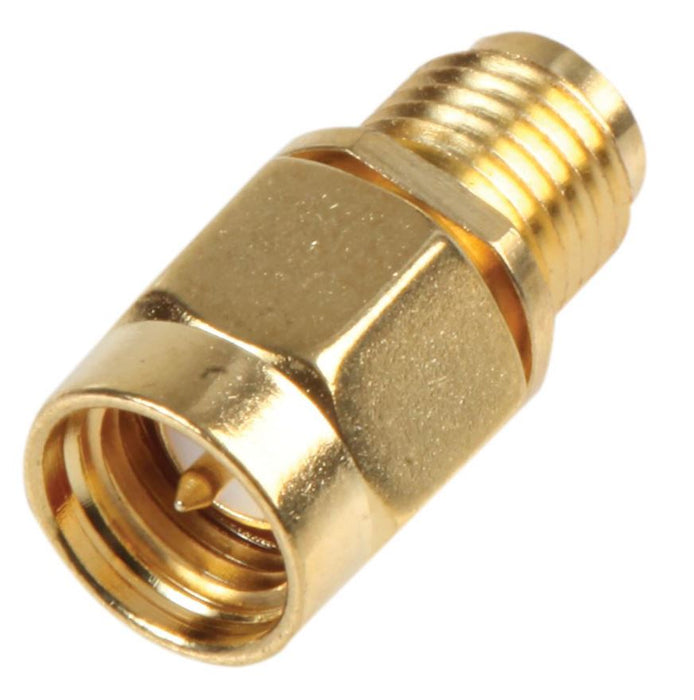 Gold Plated SMA Plug to SMA RP Socket, 50 Ohm