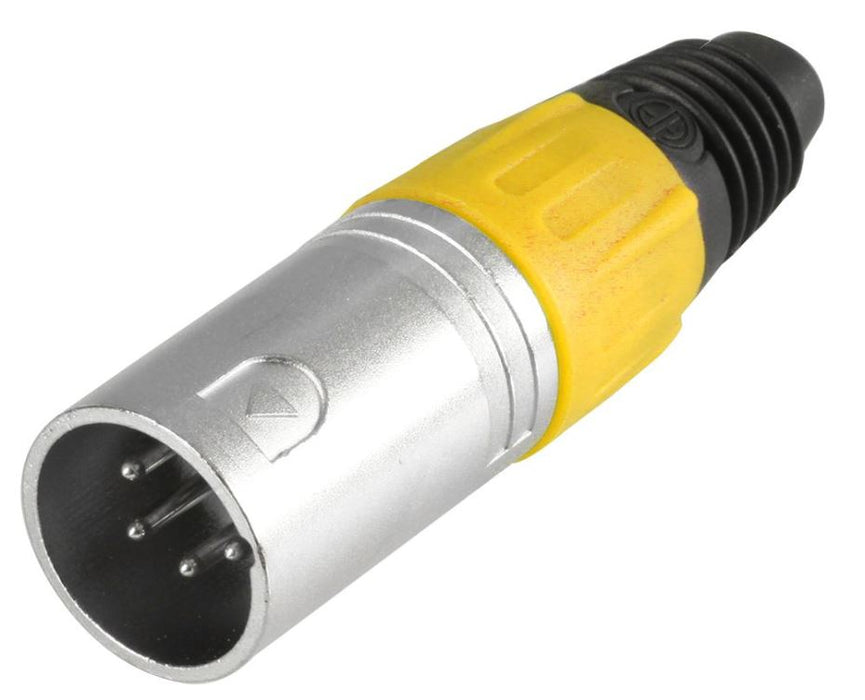 4 Pole XLR Plug, Yellow