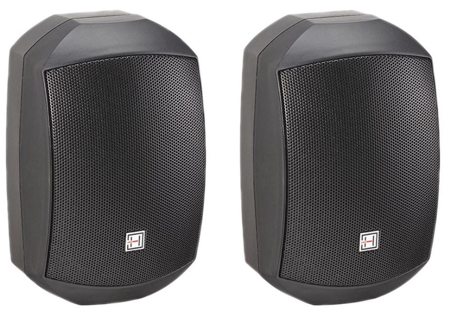 40W Wall Speakers 70V/100V/8R, IP65, Black (Pair)