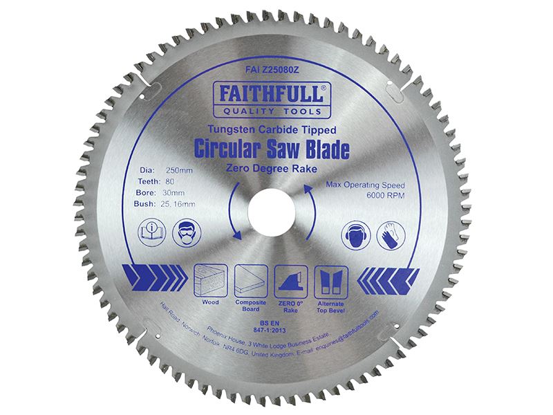 Professional Zero Degree TCT Circular Saw Blade