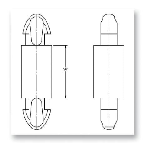 Dual Lock Mini PCB Support Posts, 6mm Height 2.5mm Hole Diameter