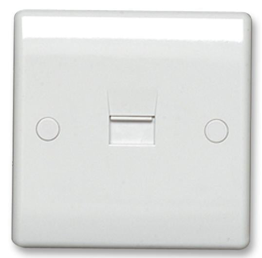 1 Gang Telephone Slave Socket Outlet, White