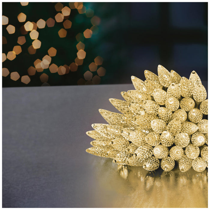 300 Warm White LED Pine Cone String Lights