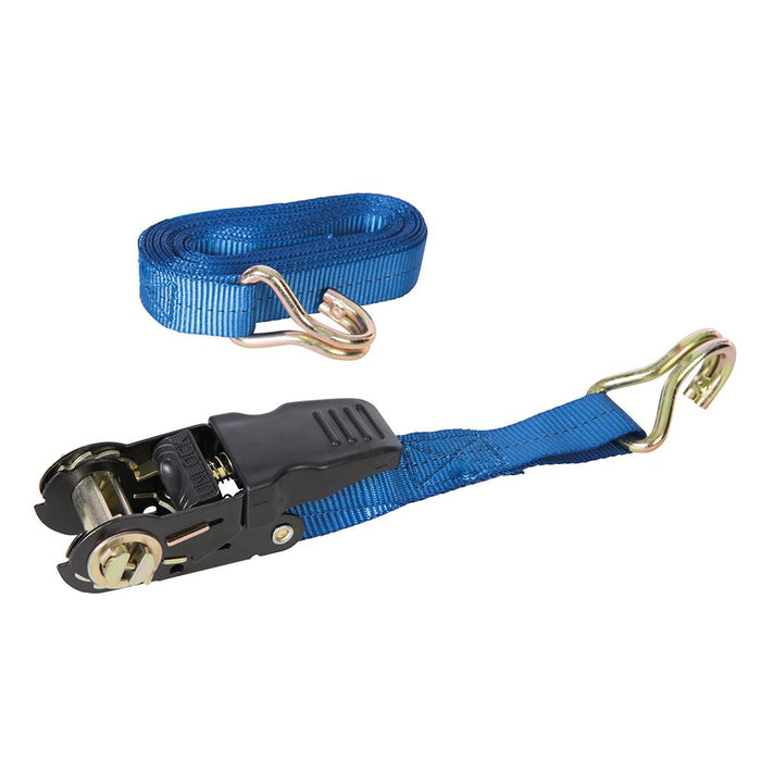 Rubber-Handled Ratchet Tie Down Strap J-Hook