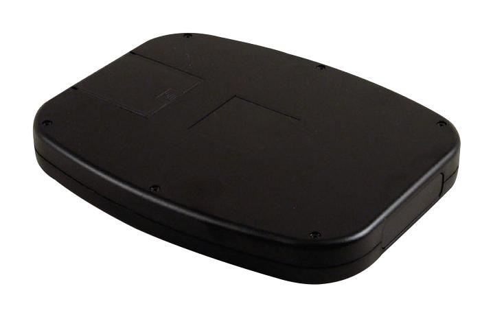 IP54 Black Flame Retardant ABS Tablet Enclosure with Battery Compartment - 240x190x30mm