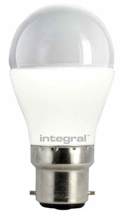 INTEGRAL LED - B22 6W (40W) LED Golf Ball Bulb, Warm White 470lm Non-Dimmable