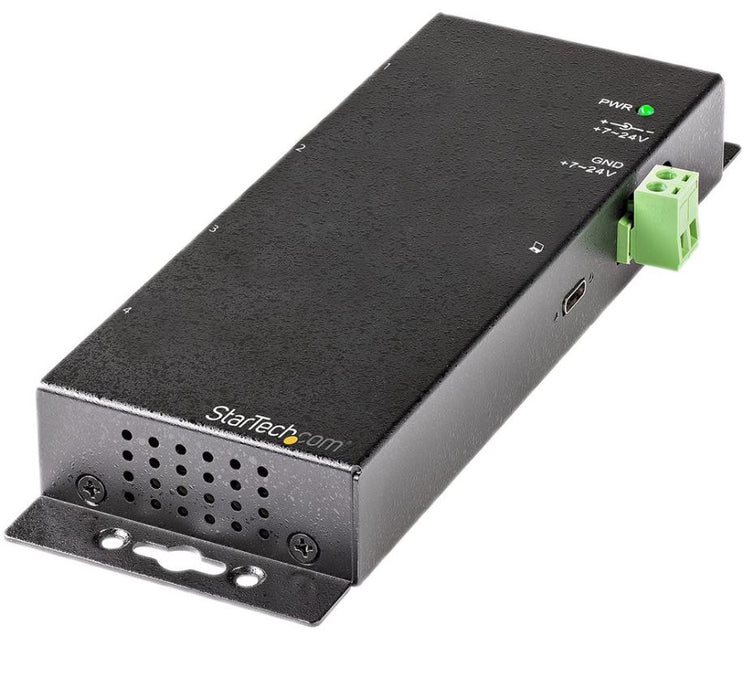 4 Port Industrial USB 3.2 Gen 2 Hub with Surge & ESD Protection