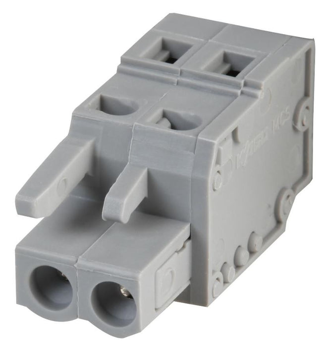 Pluggable Terminal Socket Connector with CAGE CLAMP Actuation 5mm Pitch Grey