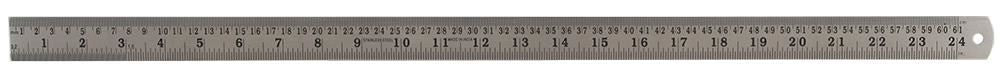 DURATOOL - 24" (600mm) Stainless Steel Ruler with Metric/Imperial Marking, Satin