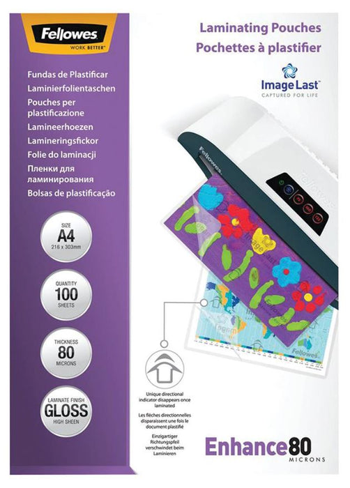 A4 80 Micron Laminating Pouches - Pack of 100
