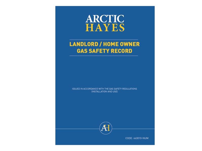 Landlord/Homeowner Gas Safety Record (Pad of 25)