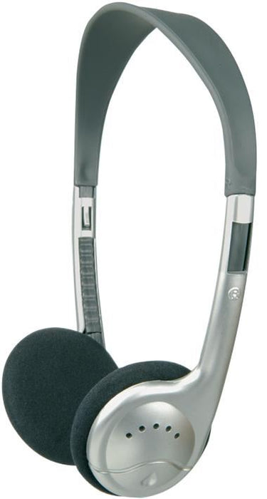 TV Headphones with Inline Volume Control - Silver