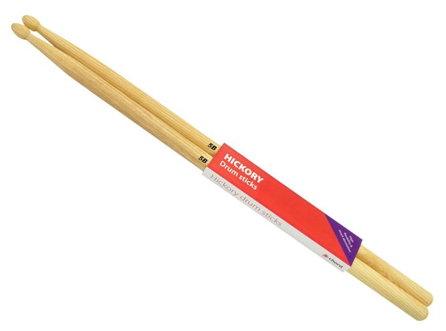 Hickory Drumsticks 5B, Wood Tip