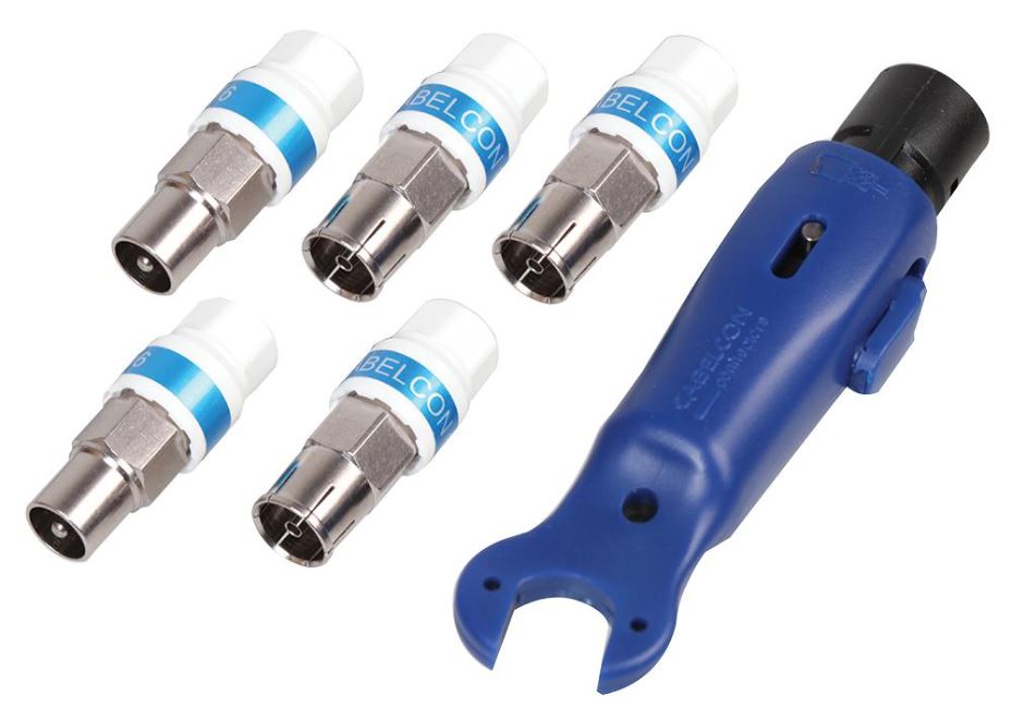 Self-Install TV Coax Plug / Socket Connector Kit