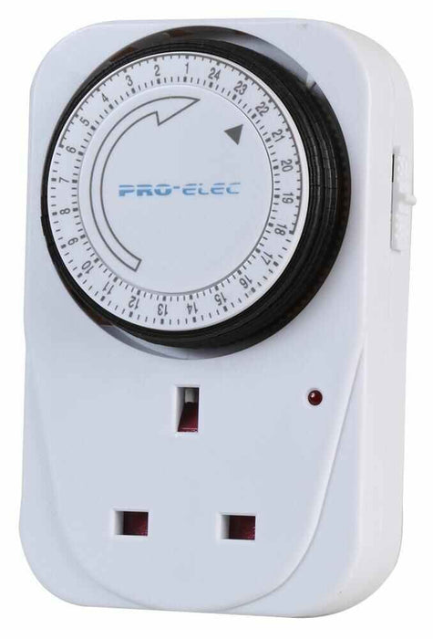 PRO ELEC - 24 Hour Mechanical Plug-in Timer