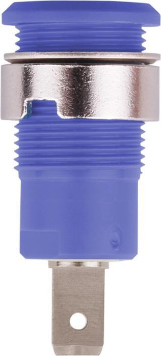 4mm Safety Socket Blue, Tabs, 24A