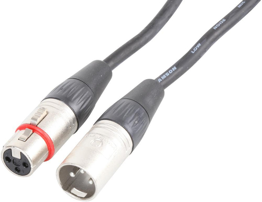3 Pin XLR Male to XLR Female Mic Lead, 18ft Black 3-Pack