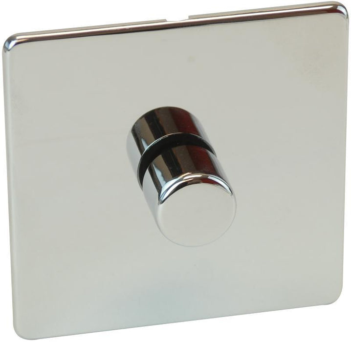 1 Gang 2 Way Dimmer Light Switch, Polished Chrome