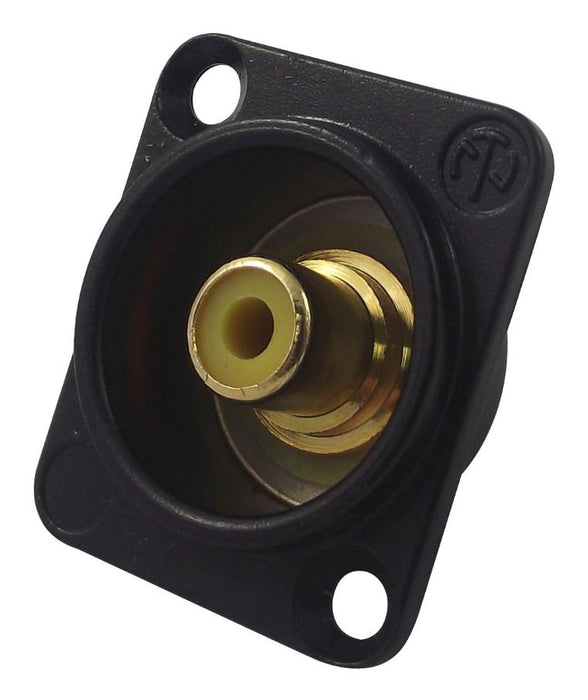 Phono D Socket, Black, Yellow
