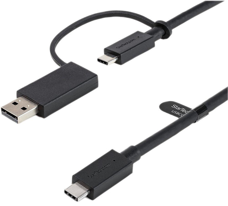 Hybrid USB-C Cable with USB-A Adaptor, 1m