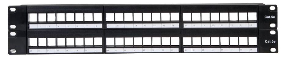 48 Port Cat5e Feedthrough Patch Panel