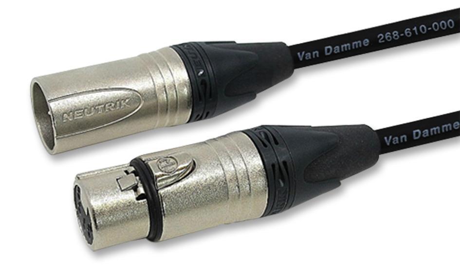 5 Pin XLR Male to Female DMX Lead - Black