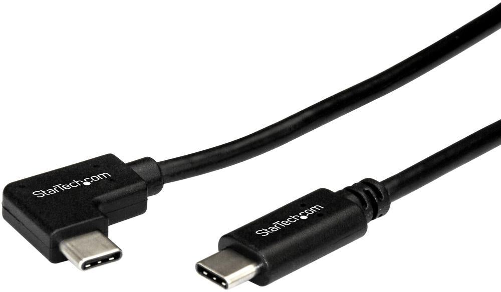 USB-C Male to Right Angle USB-C Male USB 2.0 Lead, 1m