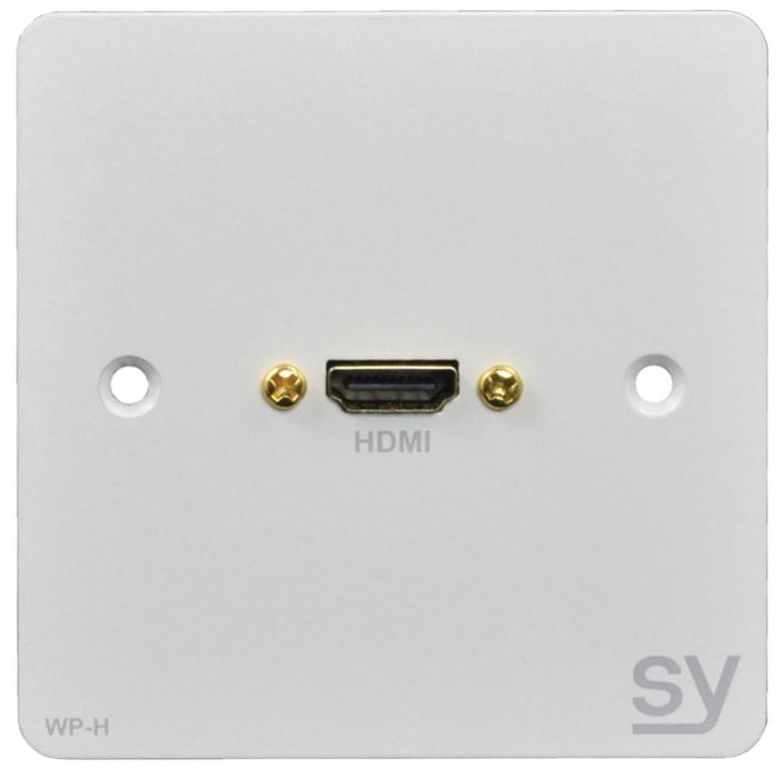 1 Gang HDMI Slim Metal Wallplate, White