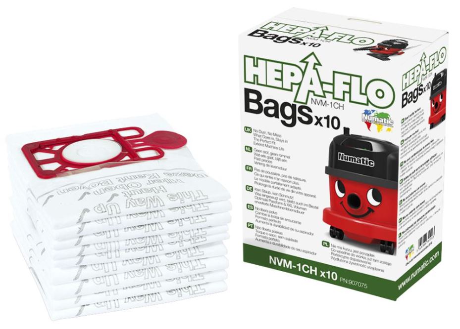 9L HepaFlo Vacuum Dust Bags, 8 Packs of 10 Bags