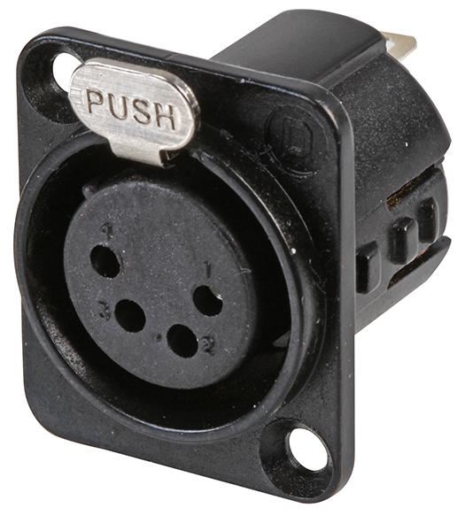 XLR Panel Socket, Black