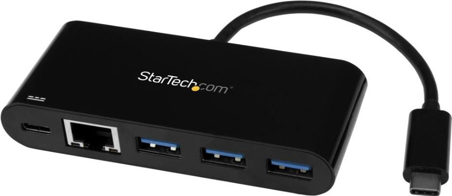 USB-C to 3 Port USB 3.0 Hub with Gigabit Ethernet & Power Delivery