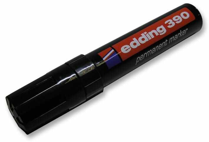 EDDING - Broad Chisel Tip Permanent Marker Pen - Black