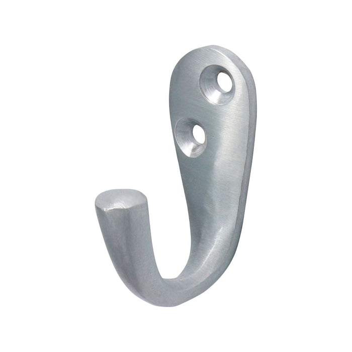 Single Robe Hook - Satin Chrome (Size 44 x 18mm - 1 Each)