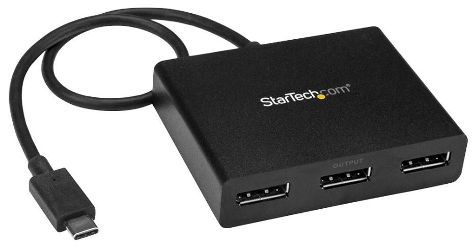 3 Port USB-C to DisplayPort MST Monitor Hub, 1080p 4K UHD