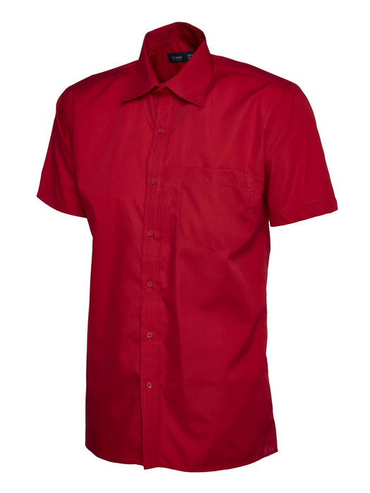 Men's Mens Poplin Half Sleeve Shirt - 65% Polyester 35% Cotton Poplin