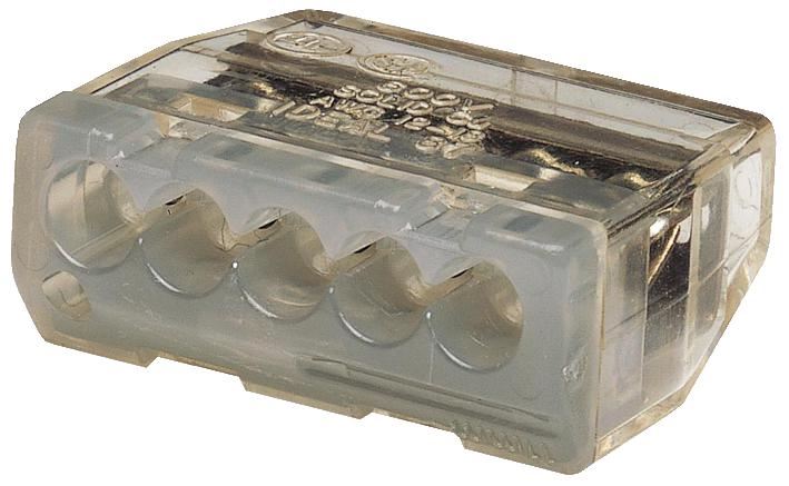 In-Sure™ Push-in, 5-Port Wire Connectors, Grey