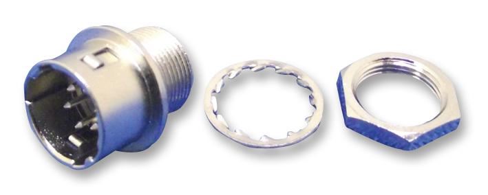 Receptacle, Pin Contacts, Push-Pull, 6 Way