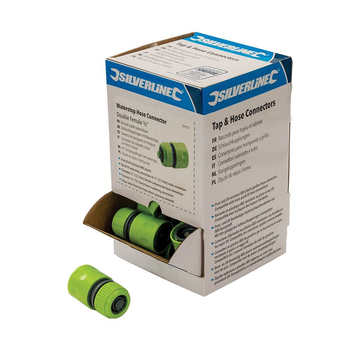 Waterstop Hose Connectors 1/2" Display Box 30pce - Double Female