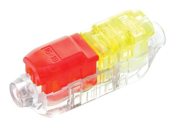 Coolsplice, Quick Connector, 12/14 to 16/18 AWG, Yellow/Red