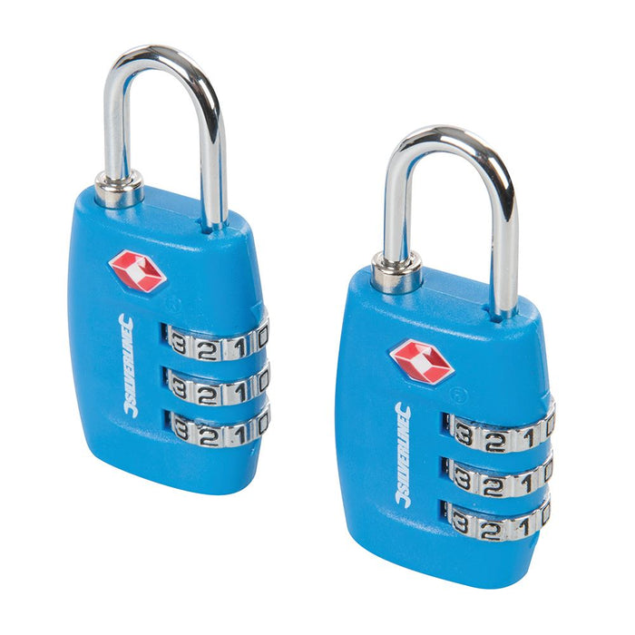 TSA Combination Luggage Padlocks 2pk - 3-Digit