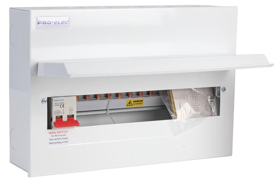 16 Way Metal Consumer Unit, 100A Main Switch