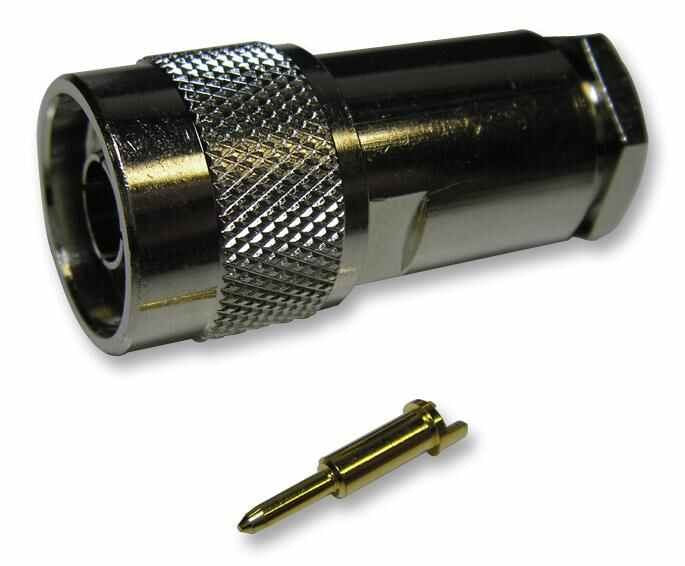 VITELEC - 50 Ohm N Type Plug, Clamp, DC to 11GHz, RA519/LMR400 Cable