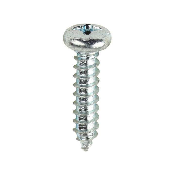 Self-Tapping Screws - PZ - Pan - Zinc (Size 4 x 1/2 - 200 Pieces)