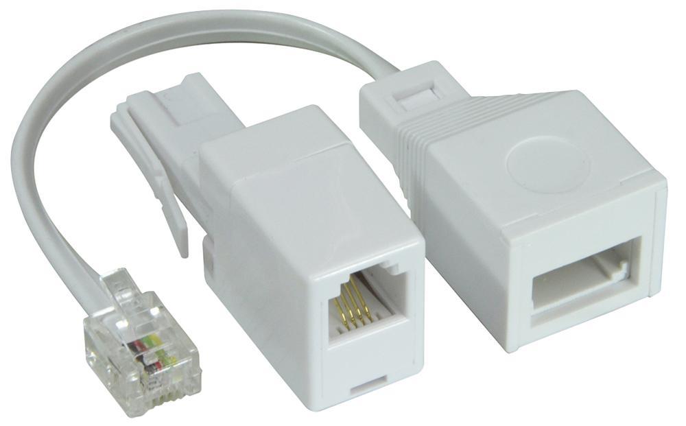 UK/US Telephone Adaptor Twin Pack