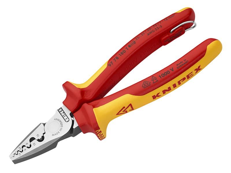 VDE Crimping Pliers with Tether Point 180mm