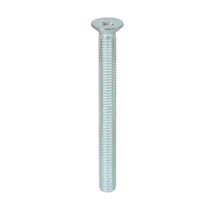 Metric Threaded Machine Screws - PZ - Countersunk - Zinc