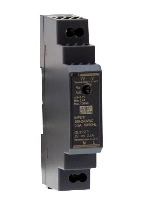 12V, 1.25A, 15W, AC/DC DIN Rail Power Supply