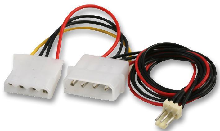 PRO SIGNAL 4 Pin Molex Male to Female Power Extension Lead with Fan Plug, 110mm