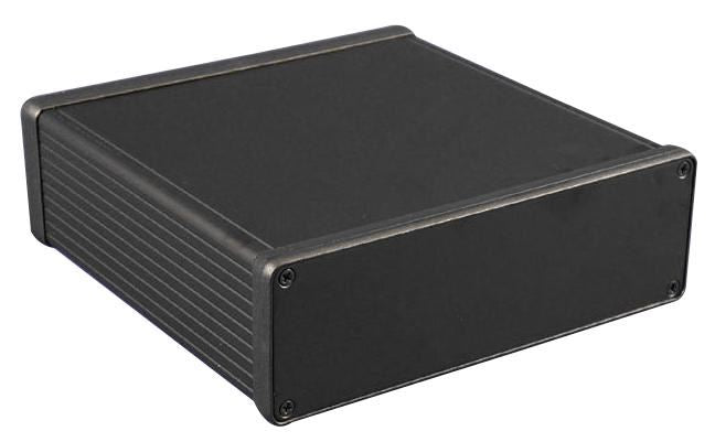 IP54 1455 Series Black Extruded Aluminium Instrument Enclosure - 220x165x56mm