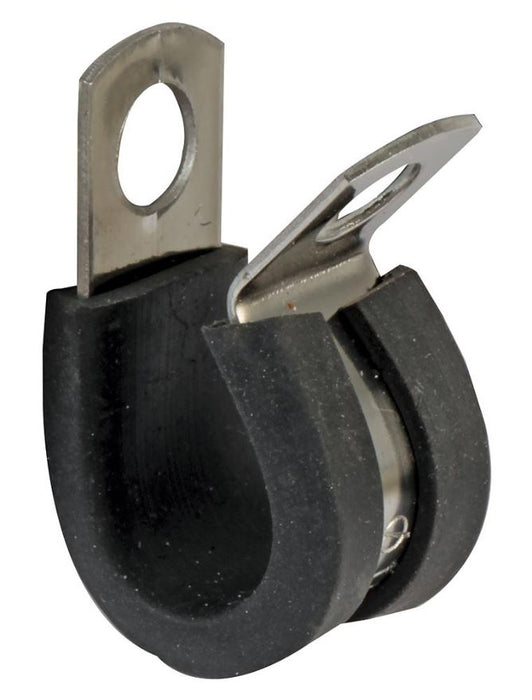 Rubber-Lined Stainless Steel P-Clips, Pack of 25